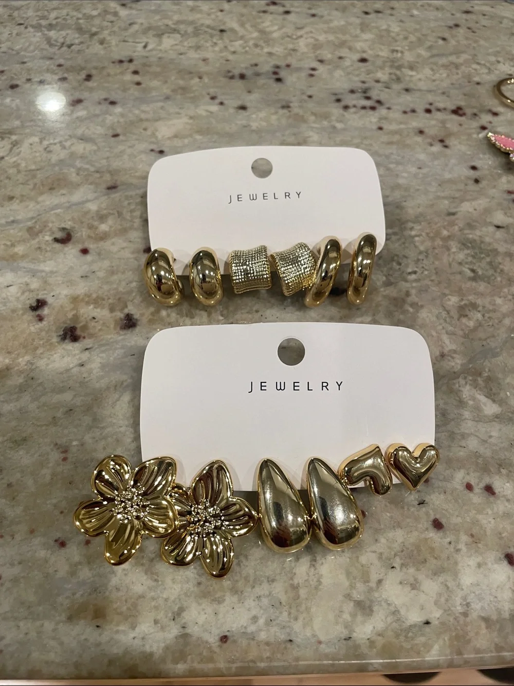 6 Pairs Gold tone fashion earrings! Only $1 each! SWIPE!!